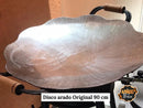 Disco arado Original 90 cm de aço com alças de madeira para churrasco e cozinha ao ar livre